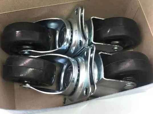 블랙 라이트 직무 바퀴 3 인치 고무 바퀴 75mm 회전 부드러운 실행