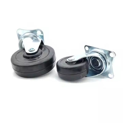 블랙 라이트 직무 바퀴 3 인치 고무 바퀴 75mm 회전 부드러운 실행