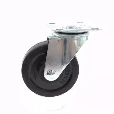 블랙 라이트 직무 바퀴 3 인치 고무 바퀴 75mm 회전 부드러운 실행
