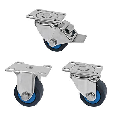 150kg 로우 프로파일 캐스터 휠 50mm 304 스테인리스 스틸 PA 캐스터