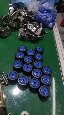 다진 TPR 스테인리스 스틸 캐스터 바퀴 50mm 고하중 용량 150kg