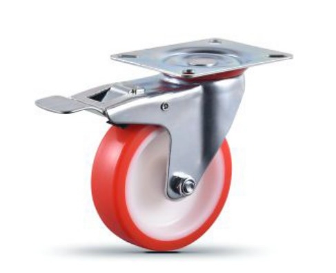 75mm 100mm 125mm 캐스터 휠 산업용 PU 캐스터 휠 3인치 4인치
